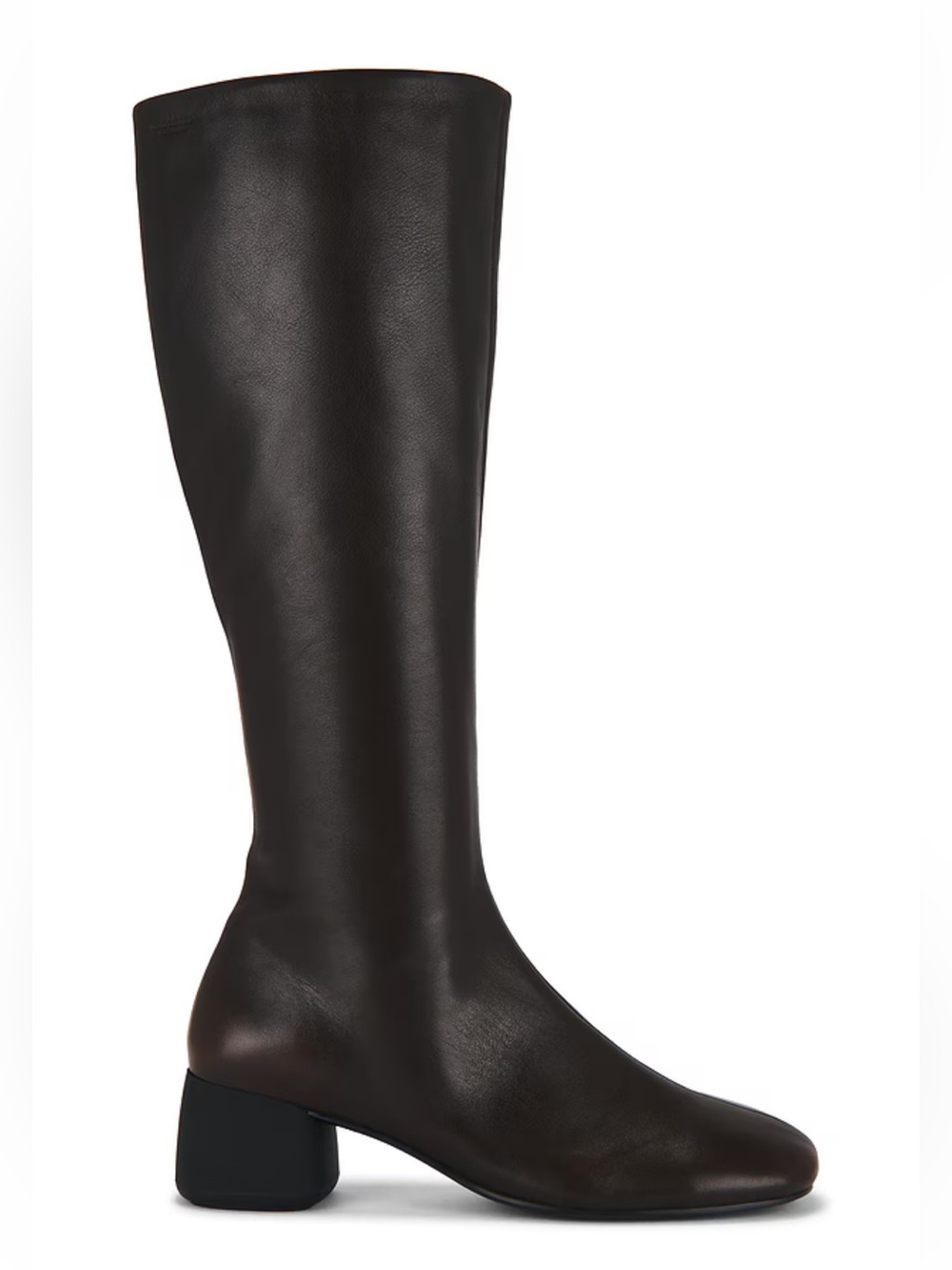 Vagabond Livia Boots Chocolate Brown Leather knee high low heels Revolve 7